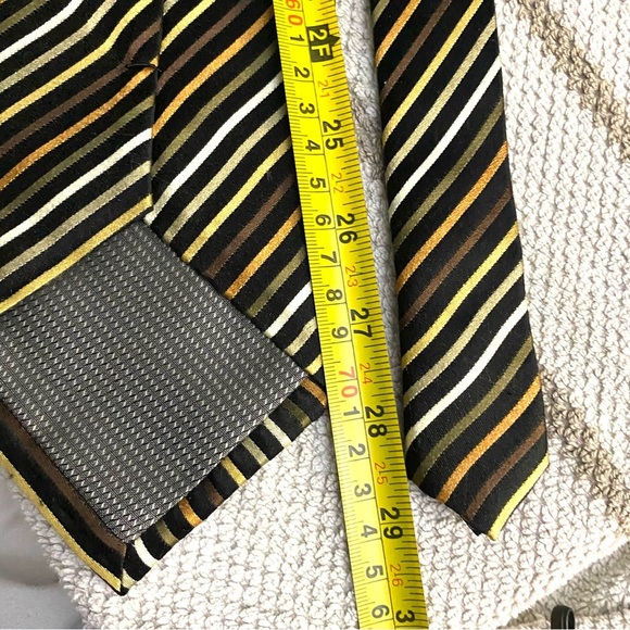 VALERIO GARATI Vivid Striped Pure Silk Handmade Neck Tie Classic Statement Piece - Picture 6 of 6